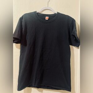 Hanes Men’s Black Crew Neck T-Shirt | Size Medium | Essential Basic Tee GUC